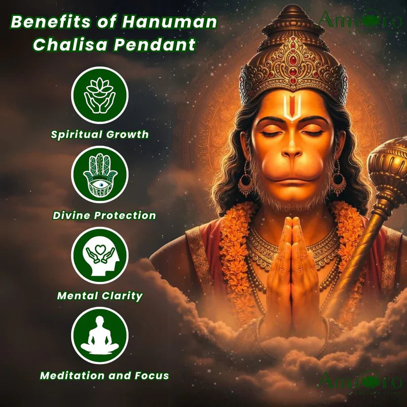 Hanuman Chalisa Pendant (Blessing & Protection) - Abhimantrit